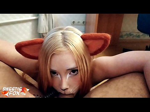 ❤️ Кицунэ глытае член і канчае ў рот Порна vk у нас ❌️